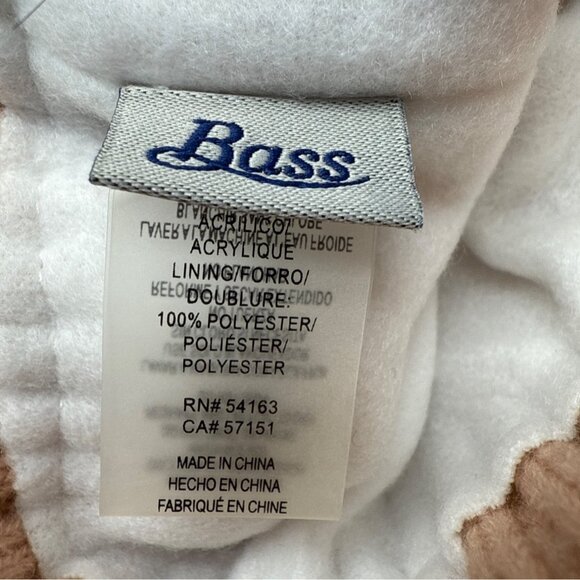 Womens Ribbed Knit Peach GH Bass and Co Beanie Hat With Faux Fur Pom One Size - Picture 7 of 8